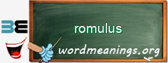 WordMeaning blackboard for romulus